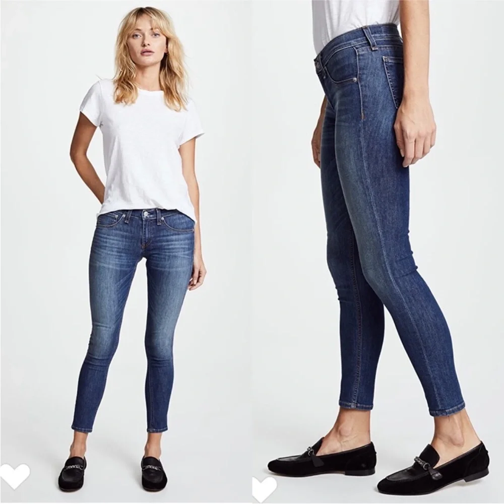 RAG & BONE Capri Denim Skinny Jeans in Rae Size 25 Minimalist Emo Indie